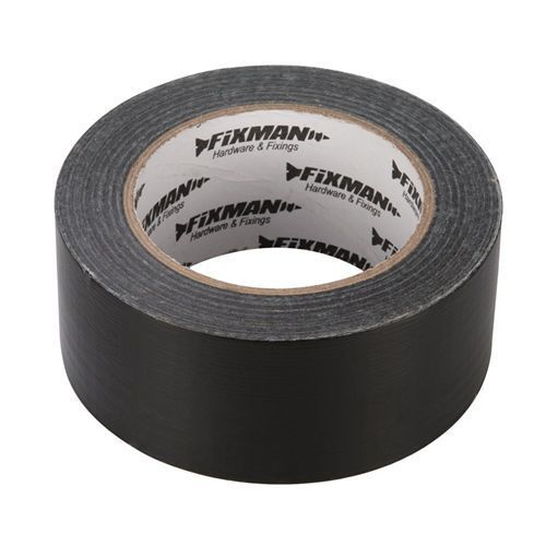 FIXMAN 188845 Heavy Duty Duct Tape 50Mm X 50M Black Ironmongery Tapes Tools DIY