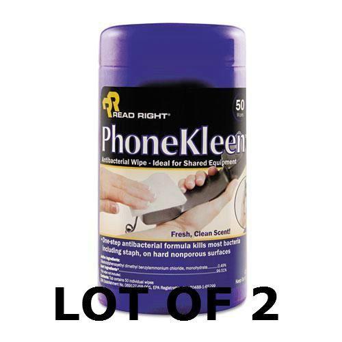 PhoneKleen Wet Wipes (50 per Tub) Lot of 2 Tubs RR1403 - NEW!