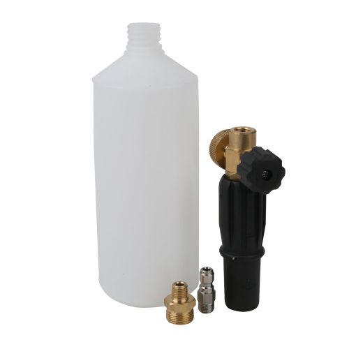 Pressure Washer Snow Foam Adjustable Lance Car Valeting Bottle Quick Disconnect