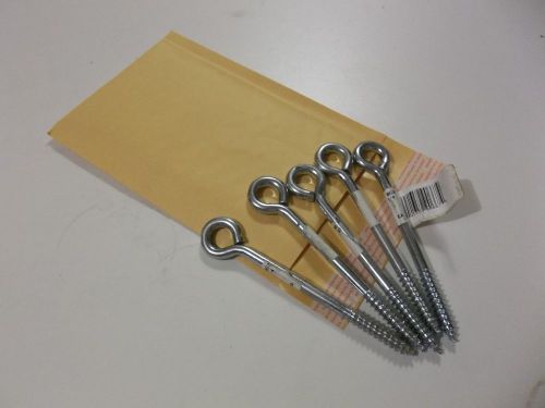 Lag screw eye 1/4&#034; x 5&#034; - zinc coated steel for sale