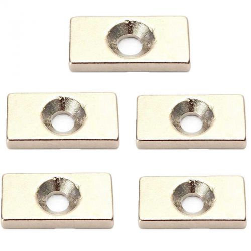 20x10x3mm Hole 4mm Very Strong Magnet Small Craft Magnet Fridge N35 Grade 5 Pcs