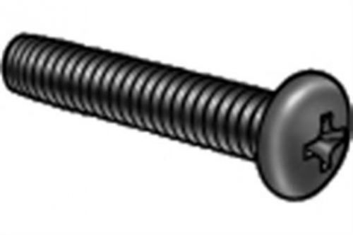 #10-24x1 1/2 Machine Screw Phillips Pan Hd UNC Black, Pk 100