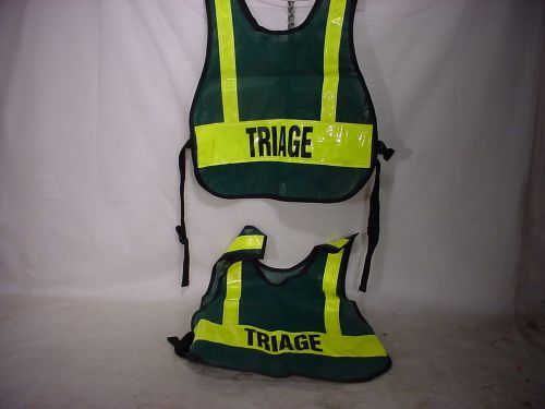 NEW FIRE DEPT REFLECTIVE SAFETY VESTS HI VISIBILITY (TRIAGE)102813