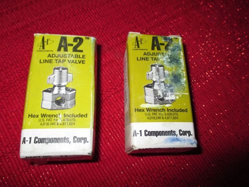 Lot of 2 a-1 components corp a-2 adjustable line tap valve new in box 1/2&#034; -5/8&#034; for sale