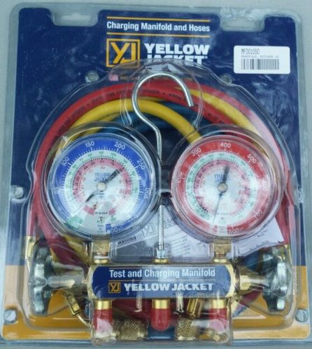 Yellow Jacket 42004 Manifold, 60&#034; Hoses, R-22/404a/410a