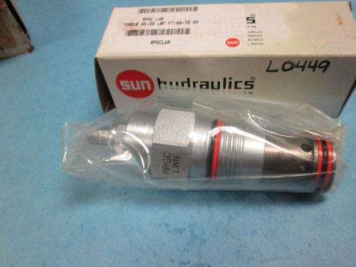 NEW Sun Hydraulics Hydraulic Cartridge Valve RPGC-LWN