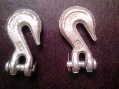 2ea 5/16&#034; g70  clevis grab hooks tie down chain hooks for sale