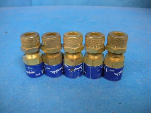 Swagelok 3/8&#034; tube brass union, 3/8&#034; npt male lot of 5 for sale