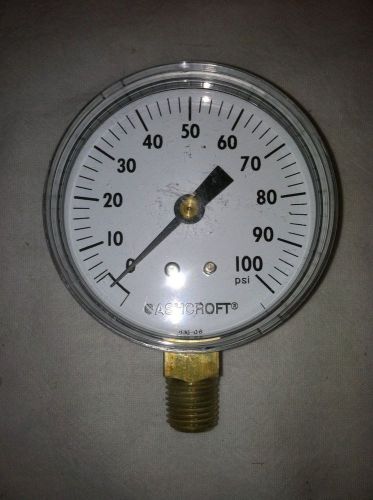 Ashcroft 100 PSI Preassure Guage 1/4 NPT