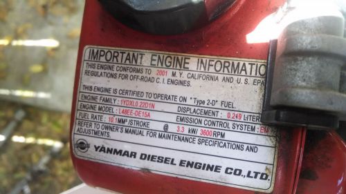 Trash pump  yanmar model l48ee-de15a with teel pump 5zt17 for sale