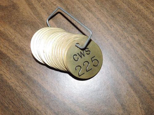 &#034;Brady&#034; CWS Stamped Brass Valve Tags