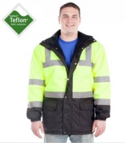 ANSI Class 3 mens high visibility parka, size XL