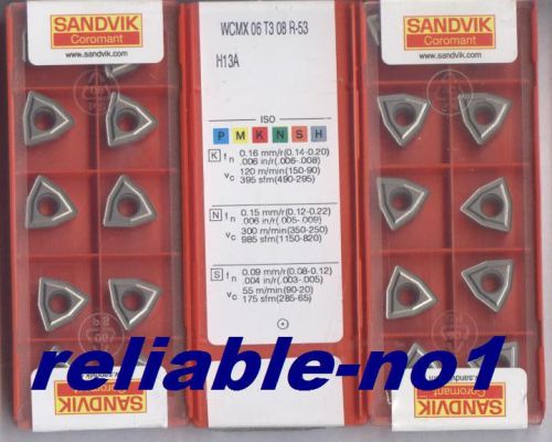 *** FREE  SHIPPING *** SANDVIK        WCMX  06T308R-53         H13A        30pcs