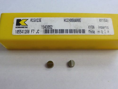 Kennametal ceramic turning inserts, rcgv23e ky1540, &#034;kenloc&#034; 8 inserts, surplus for sale