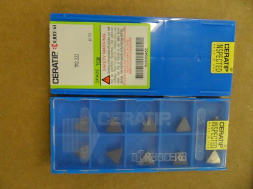 KYOCERA CERAMIC INSERTS (QTY 10) CERATIP TPG 222 TC 30 (LOC462 6) TS3