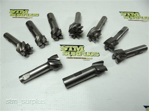 NICE LOT OF 9 HSS PUTNAM KEYSEAT CUTTERS 15/16&#034; TO 1-1/8&#034; W/ 1/2&#034; TO 5/8&#034; SHANK