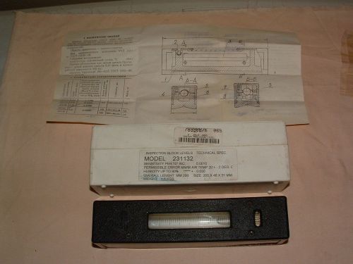 8&#034; USSR RUSSIAN MASTER PRECISION LEVEL MODEL 231132 INSPECTION BLOCK LEVEL