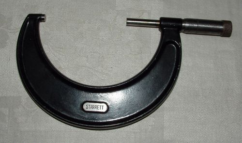 Vintage Starrett Micrometer, 3&#034; - 4&#034;, No. 436