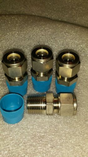 (4) Swagelok Male Connector, 1/2 Tube x 1/2 NPT (SS-810-1-8)