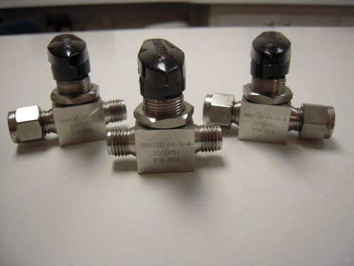 1667  Lot of 3 Superlok SBV120H1-S-4 Ball Valves