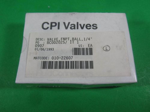 Parker Ball Valve -- 4F-B6XJ-SSP -- New