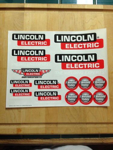 LINCOLN WELDING DECAL/STICKER SHEET BRAND NEW !!!