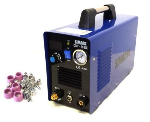 Simadre Plasma Cutter Portable 50A Blue 50DX +25 Consumables 110/220V New Design