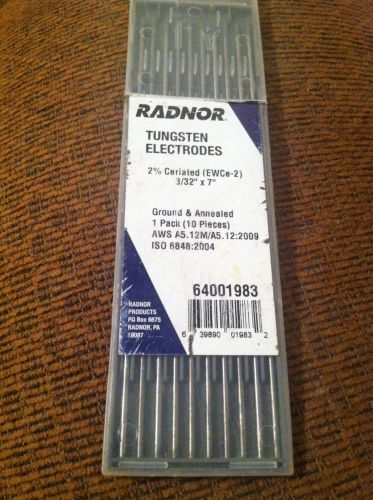 tungsten electrode 2% Ceriated 3/32 X7&#034; 10pk