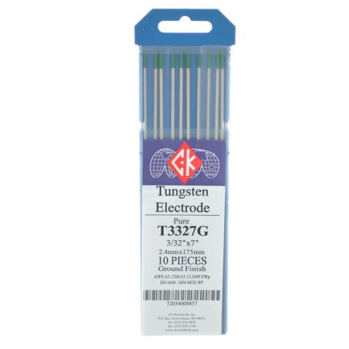 CK T3327G PURE 3/32&#039;&#039;  TIG Welding Tungsten Electrodes (10/PACK)