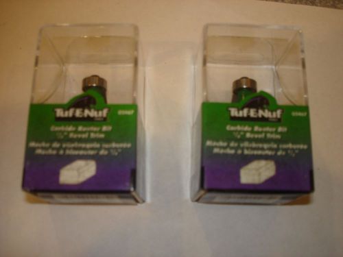 Tuf-E-Nuf Carbide Router Bits  1/2&#034; Bevel Trim 2 pcs.