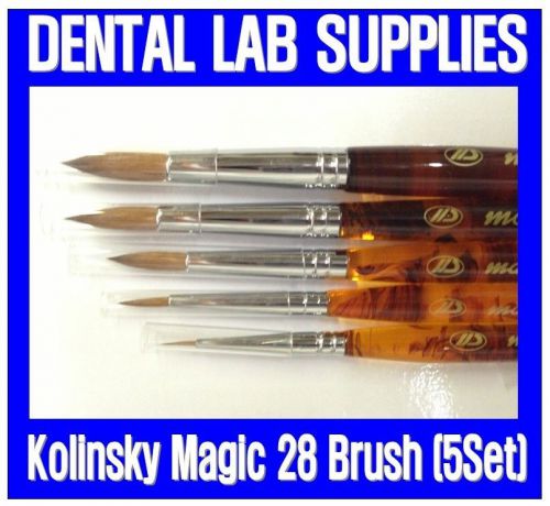 5pcs dental lab porcelain build up kolinsky magic 280 brush (#0,#2,#4,#6,#8) for sale
