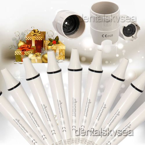 10x dental ultrasonic piezo scaler handpiece for ems woodpecker+3x tips wrench for sale