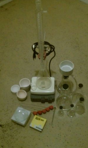 Corning PC-320 Laboratory Magnetic Stirrer Hotplate&amp;Lab. Glassware Bundle!!!!!!!