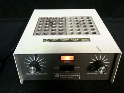 Fisher Scientific Dry Bath Incubator Cat.# 11-718-6 w 2 Block