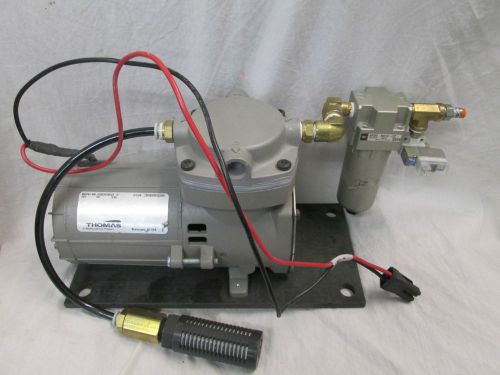 Free u.s. shipping! thomas 415cdc30/24 compressor pump &amp; smc af20-n01c-2z filter for sale