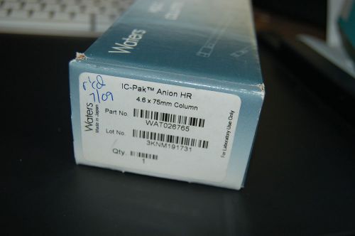 New HPLC column Waters IC-Pak Anion HR Column, 4.6 x 75 mm Part No. WAT026765