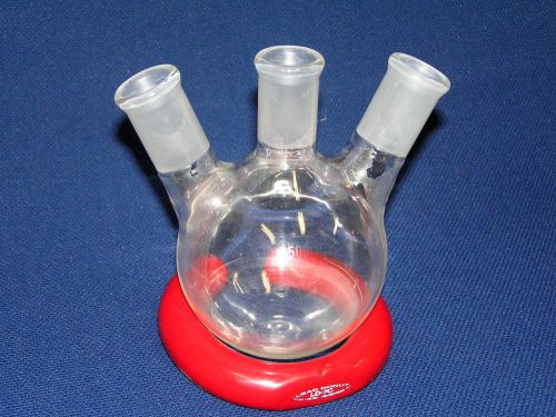 Kontes 500 ml round bottom 3-neck flask, 24/40 top joints for sale