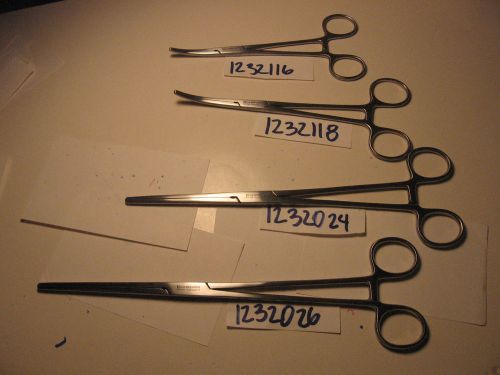 ROCHESTER/OCHSNER/KOCHER FORCEP SET OF 4 (1232116,1232118,1232024,1232026)