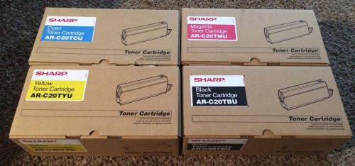 Genuine Sharp Set 4 AR-C20TYU AR-C20TCU AR-20U AR-C20TBU Toner