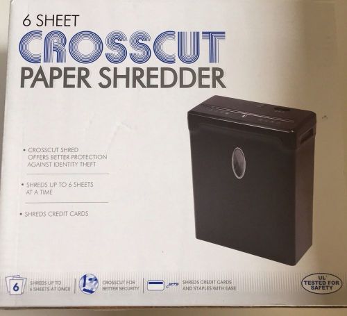 Paper shredder 6 sheet credit card cross cut lx60b auto start for sale