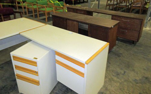 DESK AND CREDENZAS