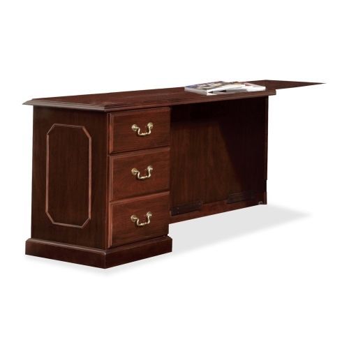 Governor&#039;s Left Single Pedestal Credenza, 72w x 21d x 30h, Mahogany