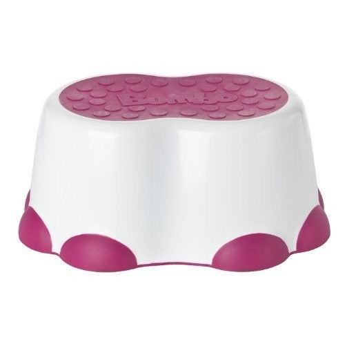 NEW Bumbo Step Stool White/Pink, Child Step Stool