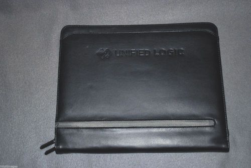 LEED&#039;S  Black Portfolio / Organizer- United Logic Logo, 10.75&#034; x 13&#034;