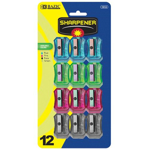 BAZIC Transparent Square Pencil Sharpener (12/pack), Case of 12