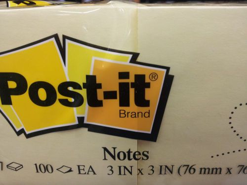 3&#034; x 3&#034; YELLOW POST IT NOTE PADS (( 2700 PADS PER BOX )) 2014