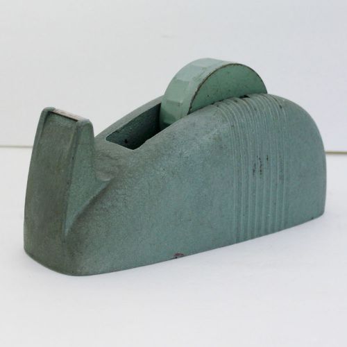 Vintage tape dispenser industrial cast iron green scotch mid century for sale