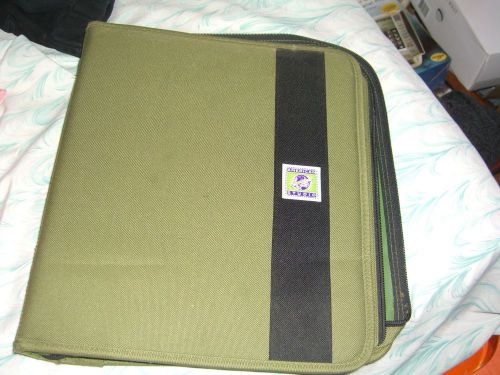 LARGE  Organizer 3 ring  BINDER Book Canvas Zippered Large 11&#034;x13 &#034;x3&#034;