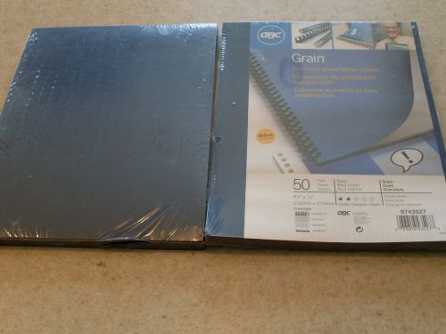 LOT 2 NAVY Grain 8 1/2/11&#034; Size Paper Binding Covers ECONOMY- 50pk Free Shipping