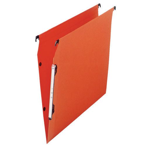 Esselte Lateral Suspension Files - Orange. Pack of 25